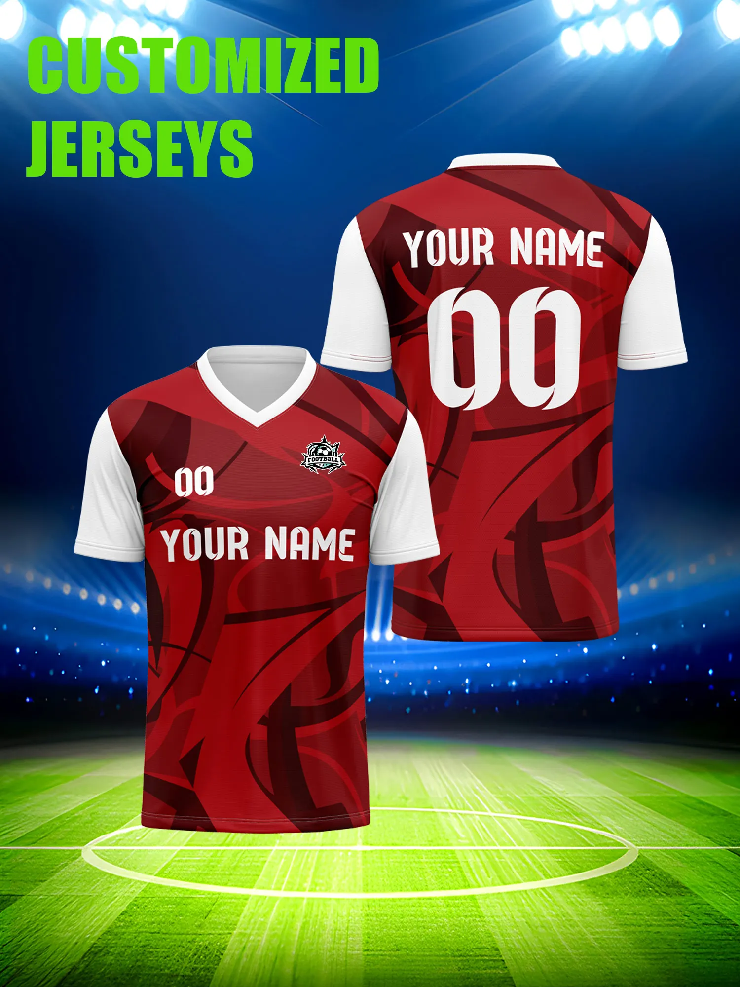 

Футбольная форма на заказ с индивидуальным изображением, номером и именем, экипировка для болельщиков на стадионе в день матча