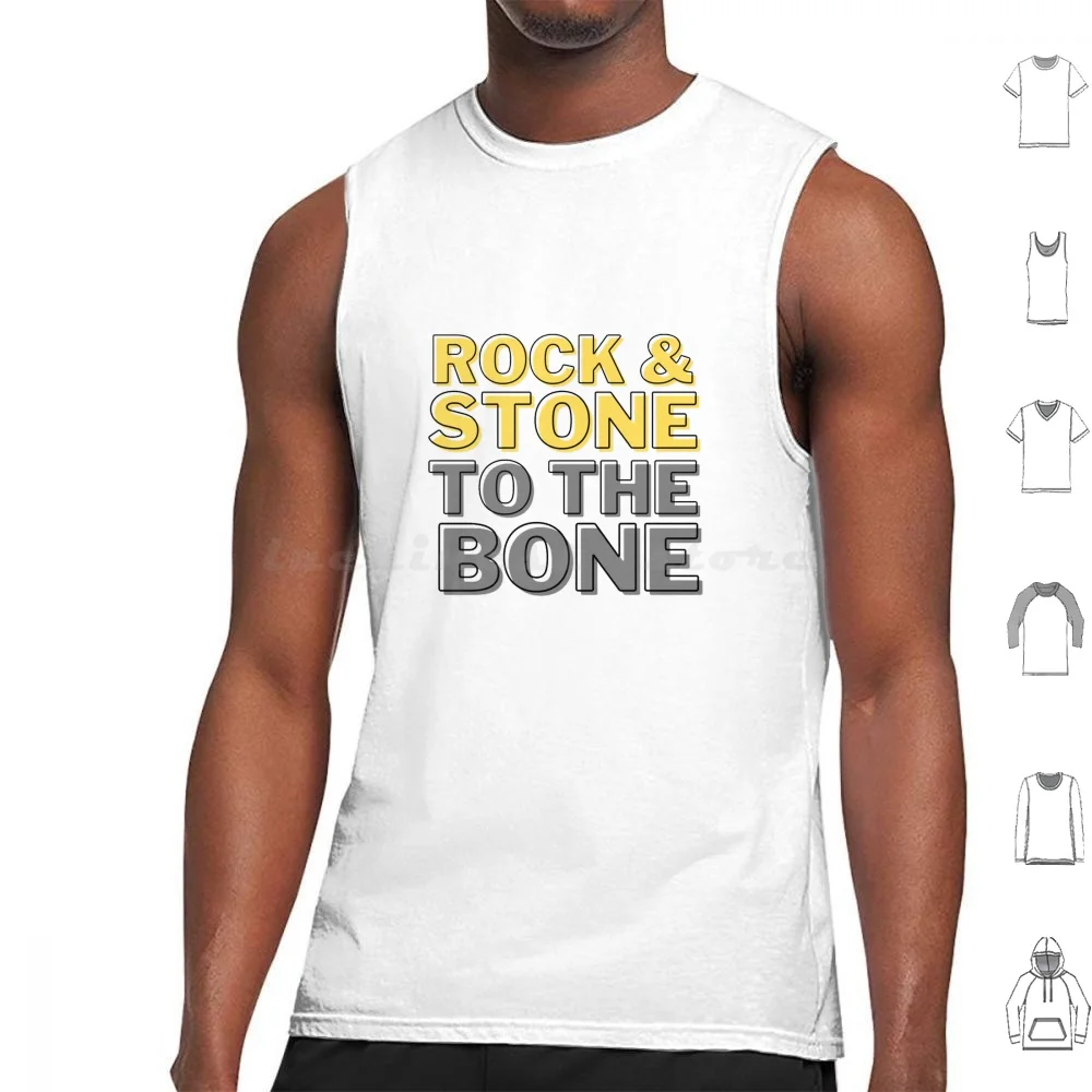 Rock And Stone: To The Bone Camisetas sin mangas Chaleco sin mangas y Stone To The Bone Videojuego Gamer Deep Galactic Red Rocks