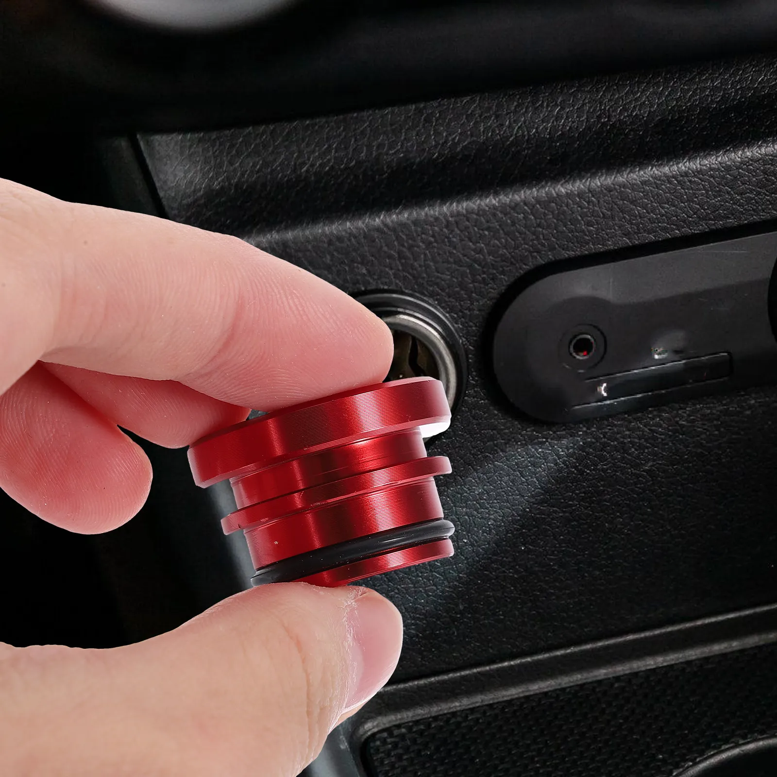 

2Pcs Cigarette Lighter Plug Cap Aluminum Alloy Car Lighter Cover Dustproof Socket Protector Simple Design Sturdy Reusable Car