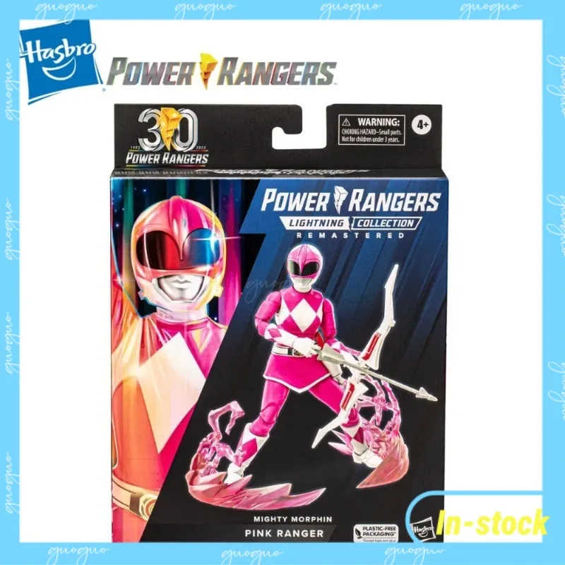 【Auf Lager】Hasbro Power Rangers 30th Anniversary Mighty Morphin Pink Ranger Actionfigur zum Sammeln, Modellspielzeug, Weihnachtsgeschenk