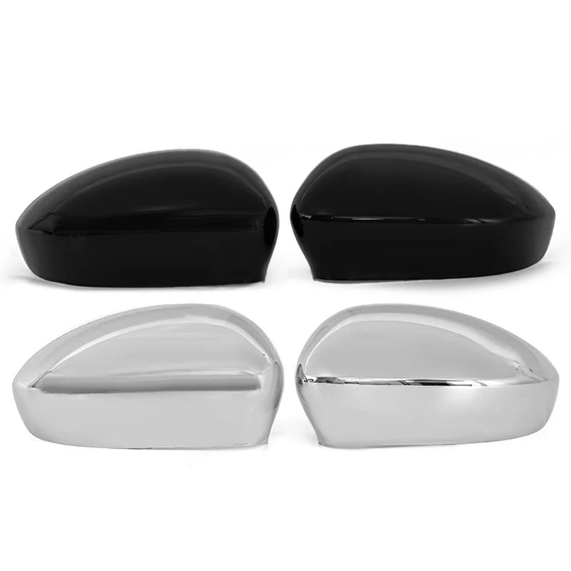 Fit For Fiat 500 2007 2008 2009 2010 2011-2023  Chrome /Gloss Black Rhyming  Car Rearview Mirror Cover Cap 735452185 735452186