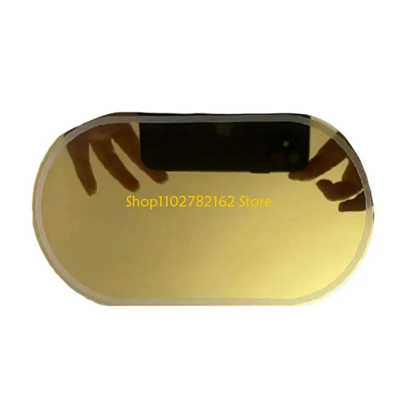 547B Stylish Car Sun Visors Mirror Unique Stainless Steel Makeup Mirror Shatterproof Adhesive for Vehicle Interior