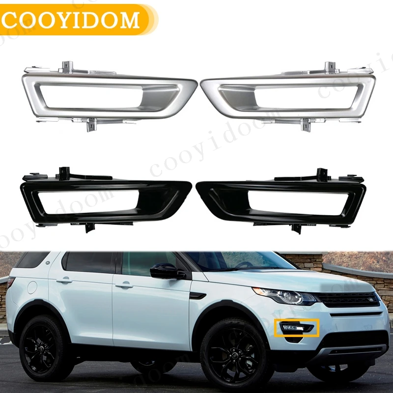 Car Front Fog Light Lamp Black Cover Trim Decor LR061234 LR061299 For Land Rover Discovery Sport L550 2015 2016 2017 2018