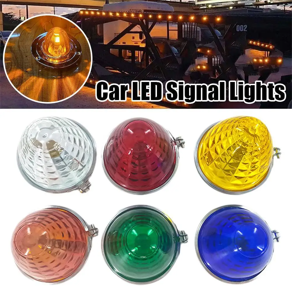 24V LED Waterproof Car Emergency Alarm Light Conical Tail Turn Signal Light Lamp Warning Tailight Bulbs Parking Warning Turn
