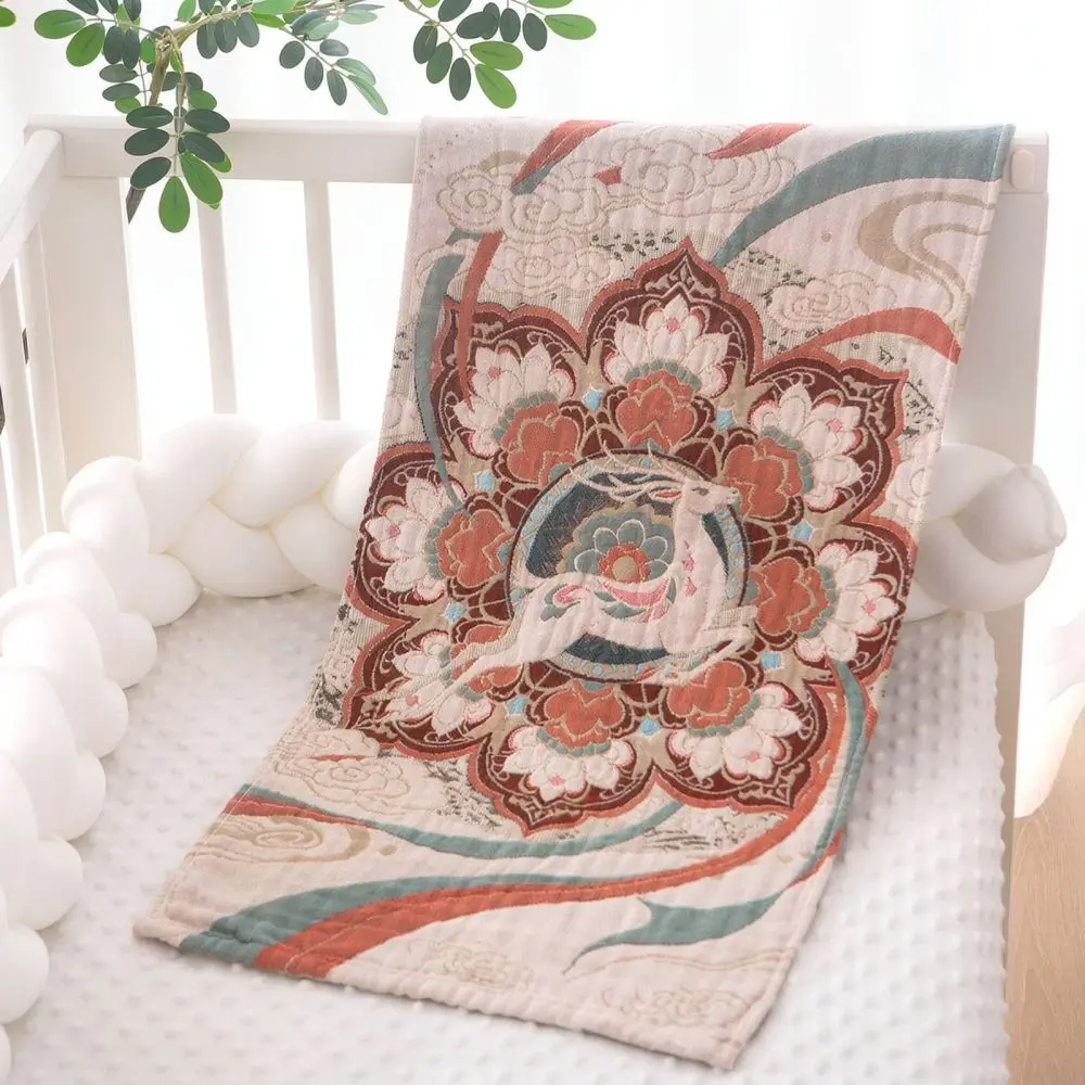 Breathable Cotton Washcloth For Anryouran Elegant Flower Print Face Towel Soft Texture Traditional Bathroom Hand Towel Home