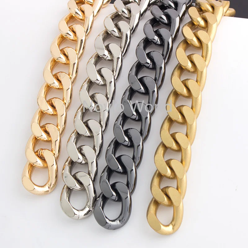 Nolvo World 18mm Gold Hight Quality Custom Accessories Light Purse Metal Strap Aluminum Chain Thick For Handbags