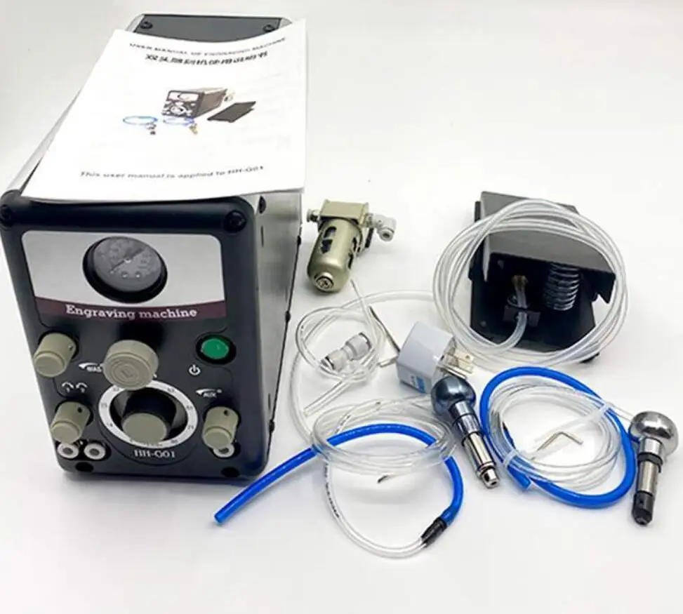 

Двуглавый пневматический гравер для ювелирных изделий, наконечник 1-500 об/мин, без нагрузки, ювелирные изделия с бриллиантами, гравировальный инструмент из кованого железа