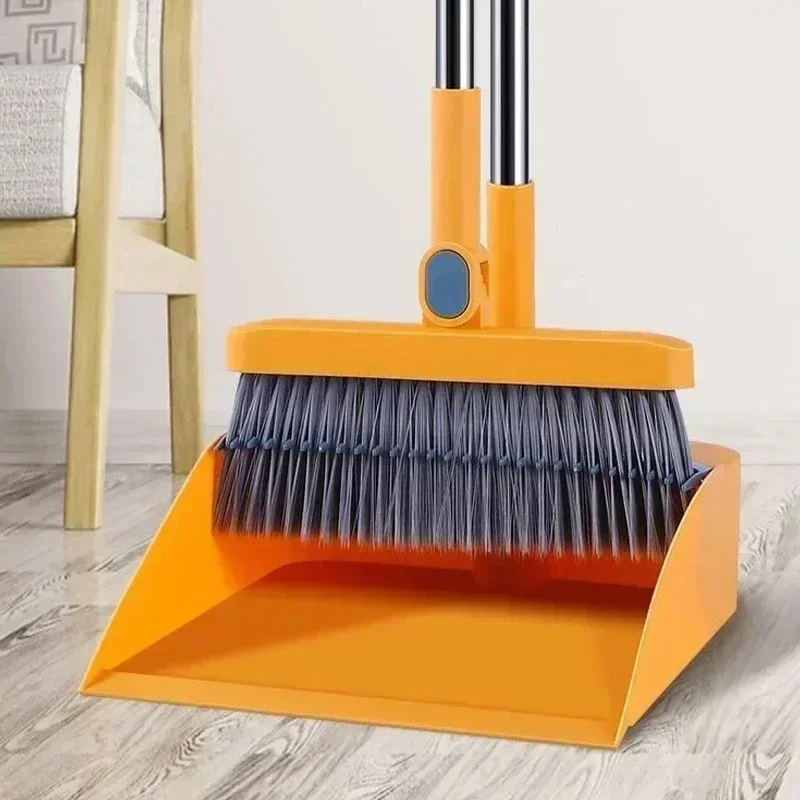 Foldable broom dustpan set Household broom broom trash shovel Extra thick broom dustpan set