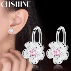 925 sterling silver nuovi gioielli di alta qualità moda donna orecchino retrò fiore cubo zirconi lunghi orecchini pendenti con nappe