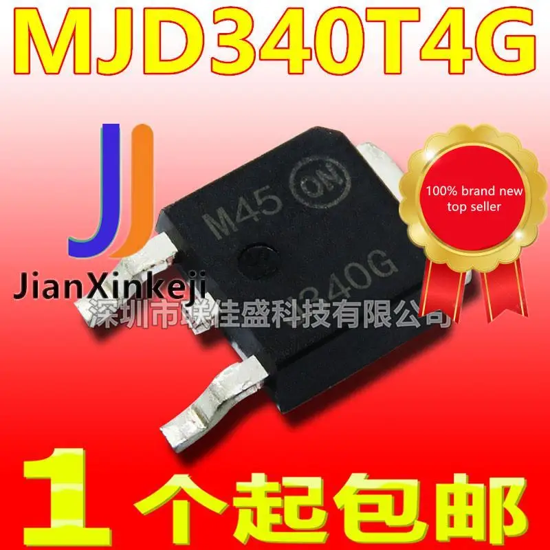 20Pcs 100% Original New In สต็อก MJD340T4G J340G 0.5A 300V N-Channel MOS Field Effect Tube TO-252