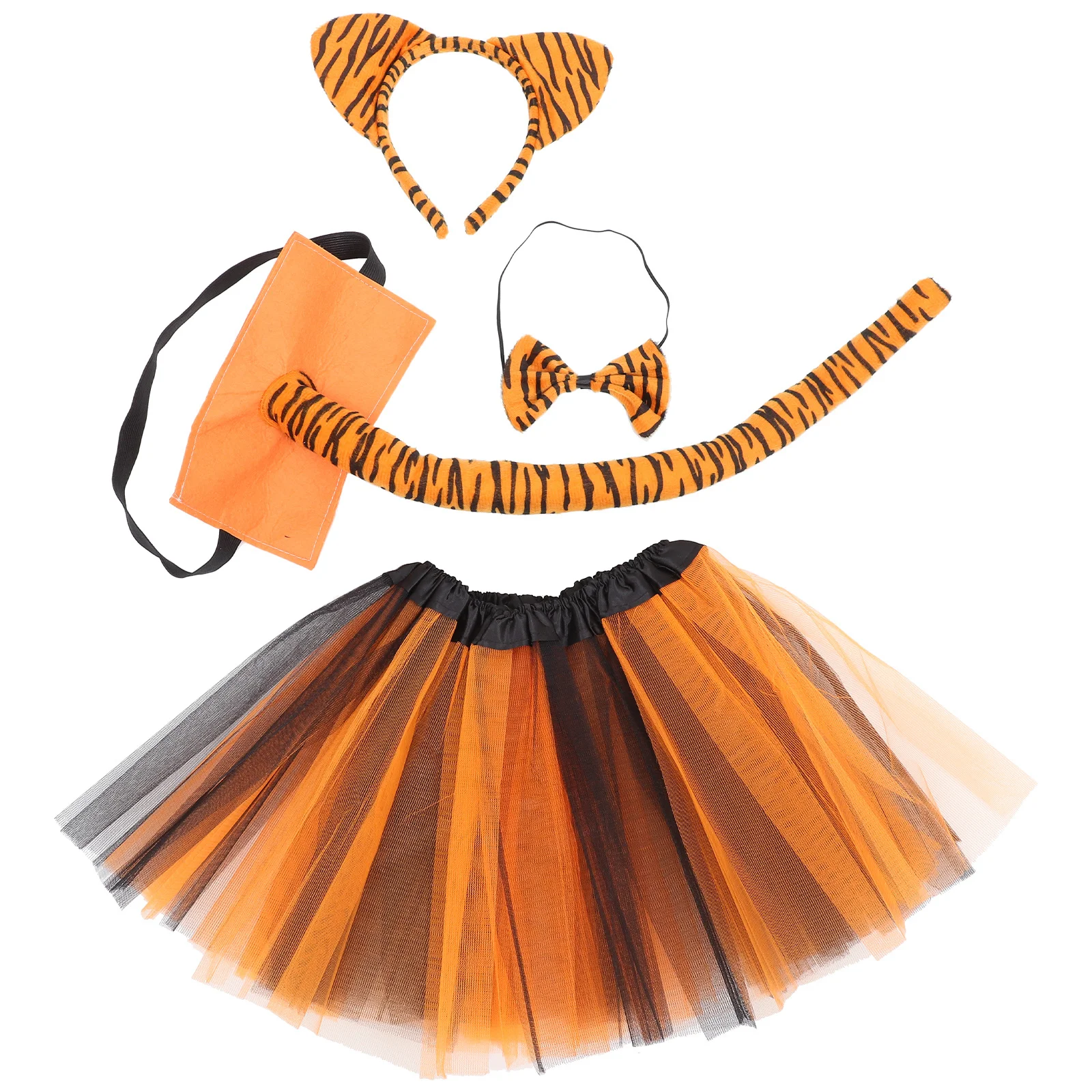 

1Set Tiger Costume Set Unique Design Comfortable Material for Fancy Dress Party Stage Performance Cosplay Props Accessory