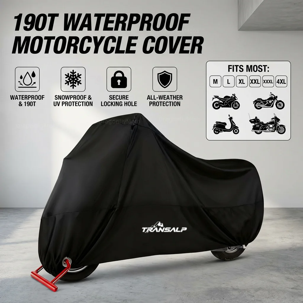 For Honda XL 750 Transalp XL750 TRANSALP 190T Waterproof Motorcycle Covers Motors Dust Rain Snow UV Protector Cover Outdoor