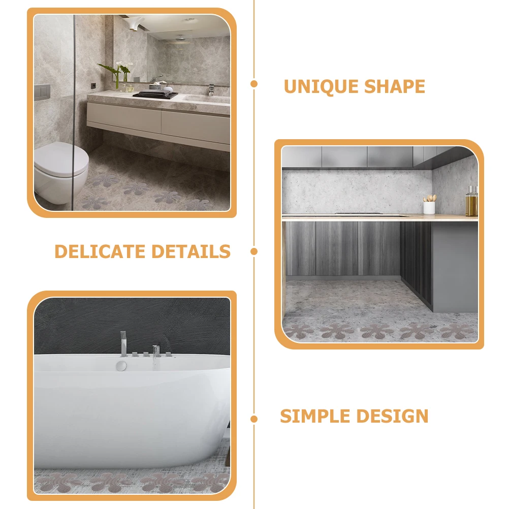

20 Pcs Non Slip Stickers 8cm Gray Snowflake Shower Bathtub PEVA Material Safety Anti Slip Decals Tub Stickers Bathroom Floor