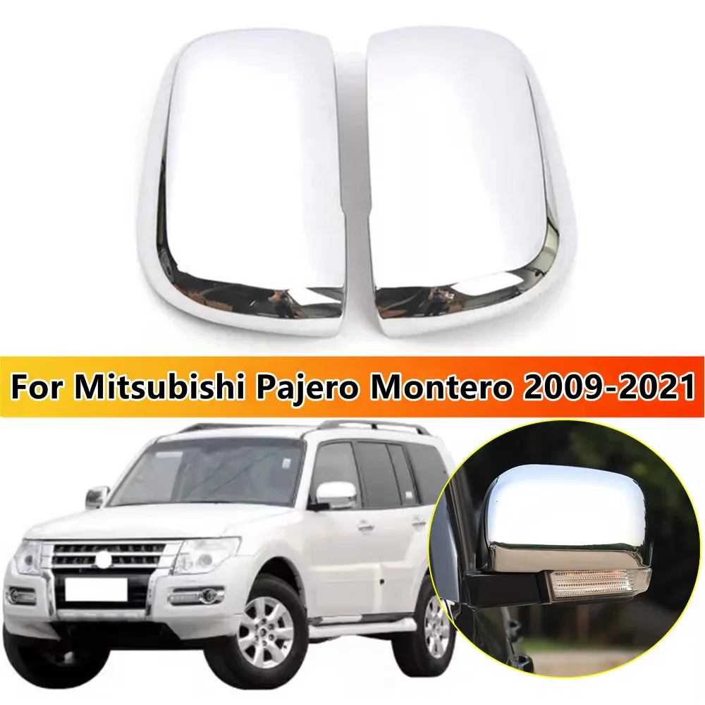 2pcs-for-mitsubishi-pajero-montero-2009-2021-rearview-side-mirror-cover-wing-cap-exterior-door-trim-car-decoration-accessories