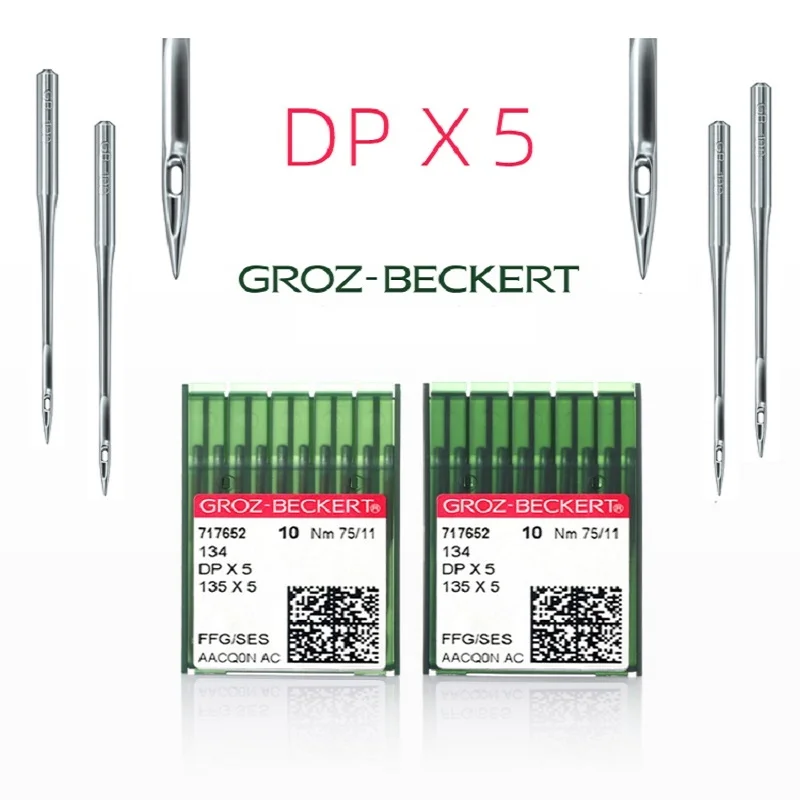 100pcs groz-beckert 134 agulha 135x5 dpx5 para máquina de costura cantora pfaff