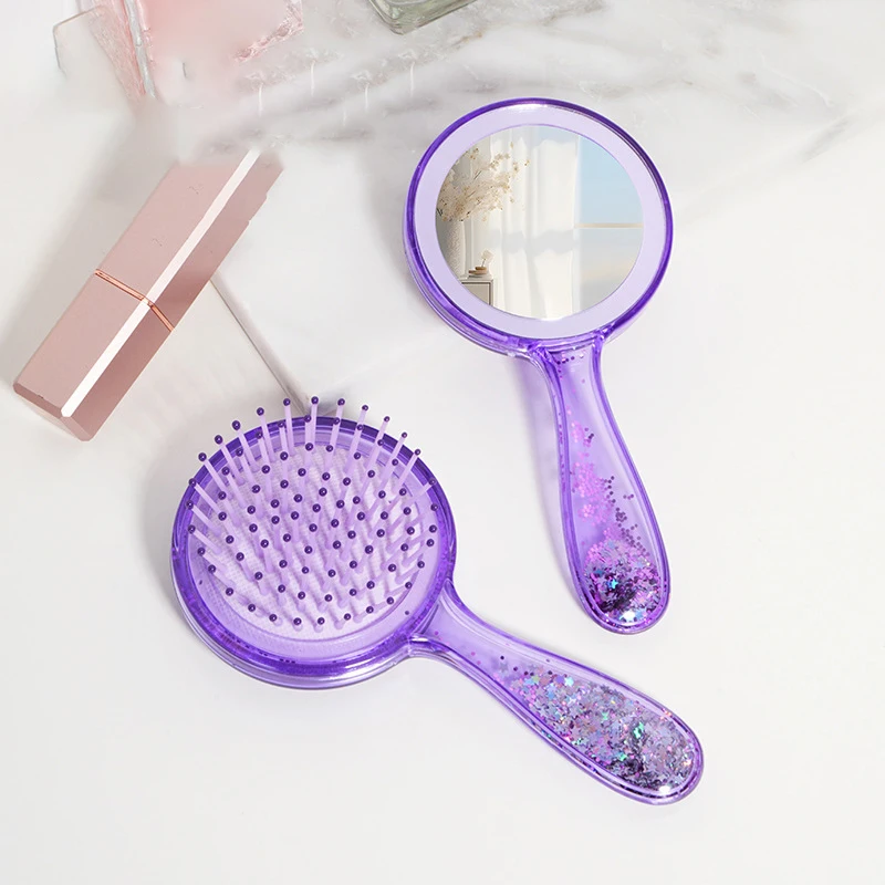 Purple Galaxy Air Cushion Cepillo de pelo Peine Espejo de maquillaje Masaje Maquillaje Herramientas de cuidado de la salud