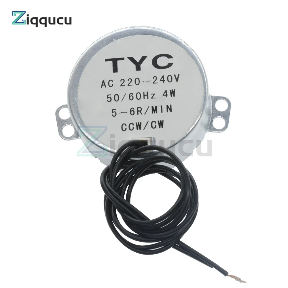 

AC 220V - 240V 50/60Hz 4W Synchronous Motor 5-6RPM Robust Torque 4W CW CCW TYC-50 Low Noise And Robust