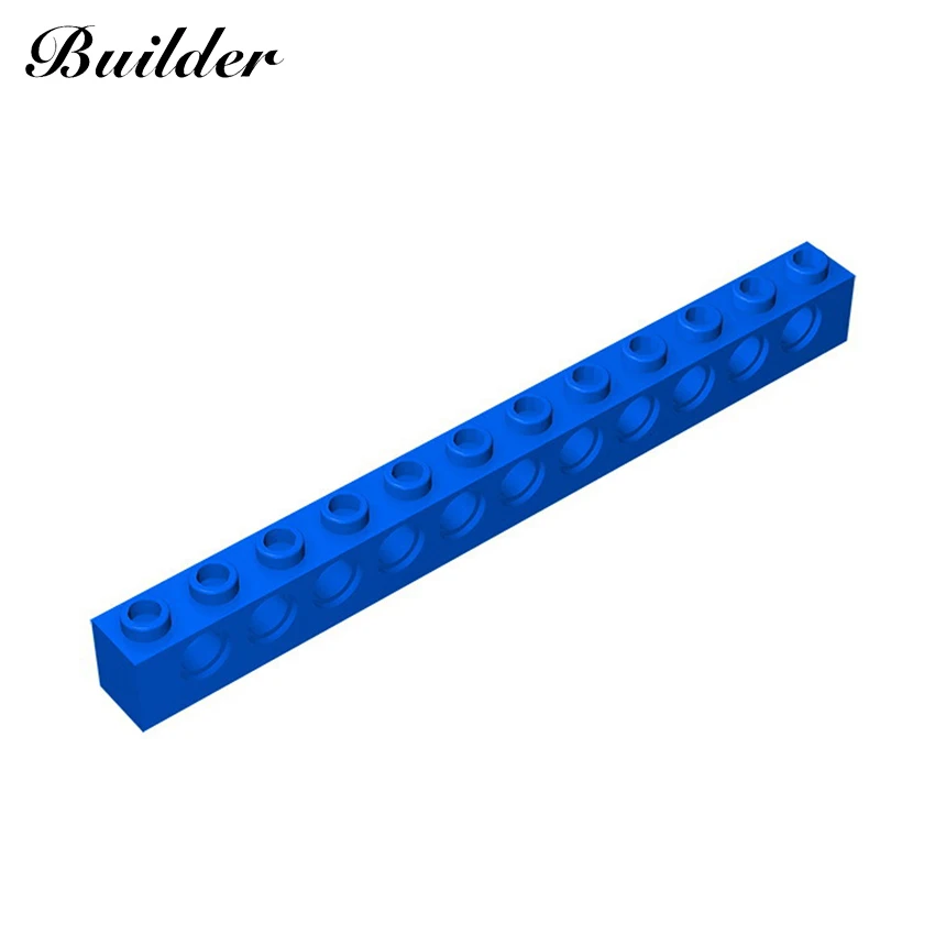 Little Builder-bloques de construcción 3895 para niños, piezas de bricolaje, tecnología MOC, 1x12, ladrillo perforado, 11 agujeros, 10 piezas, Juguetes