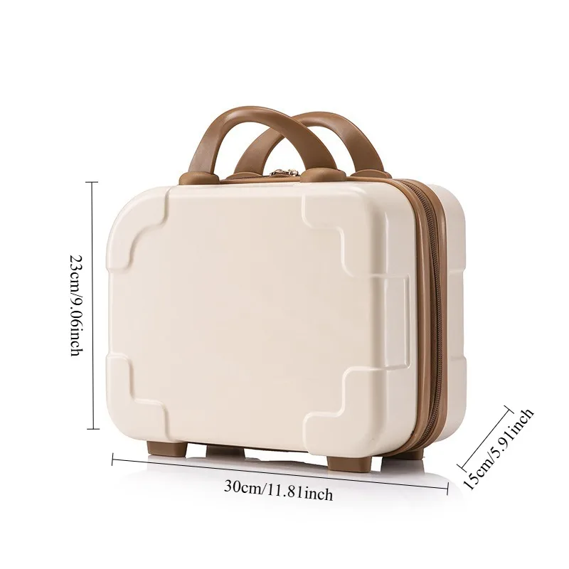 Waterproof Suitcase Additional Bag for Women 14-inch Boarding Light Portable Tie Rod Small Fresh Cosmetic Case Stowable Boarding