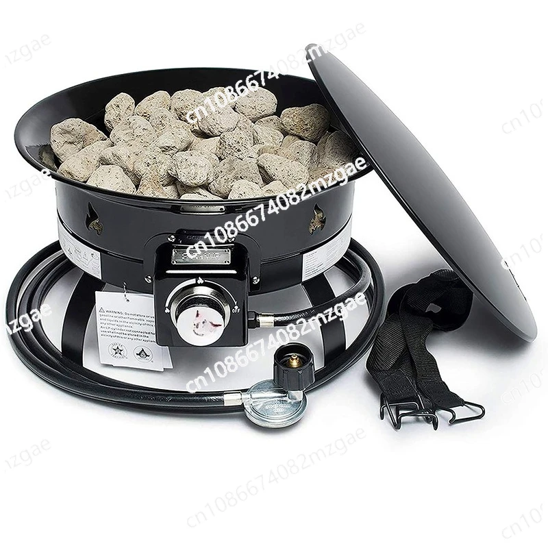 19/21/24 Inch Outdoor Portable Gas Fire Pit, Compact Lightweight Heating Solution for Camping and Patio Use