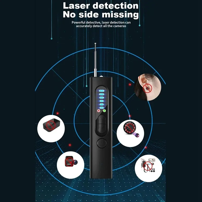 X13 Detector de cámara oculta antiespía para coche, rastreador GPS, dispositivo de escucha, Bug RF, inalámbrico, escáner de todas las señales