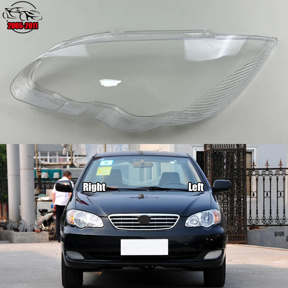 

For BYD F3 F3R 2005-2011 Headlights Shell Transparent Lampshdade Headlamp Cover Lamp Shade Plexiglass Replace Original Lens