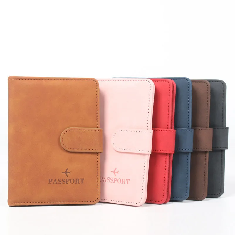 Men PU Leather Wallet Travel Passport Purse Card Male Travel Accessories Hand Carry Passport Business Cards Holder Wallet