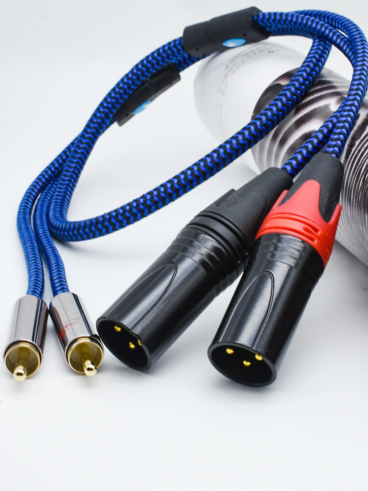 Hifi OFC Audio Cable Dual XLR to Dual RCA for AMP Soundbox Microphone Shielding Cable 2 RCA to 2 Regular XLR 3 Pin 1M 2M 3M 5M