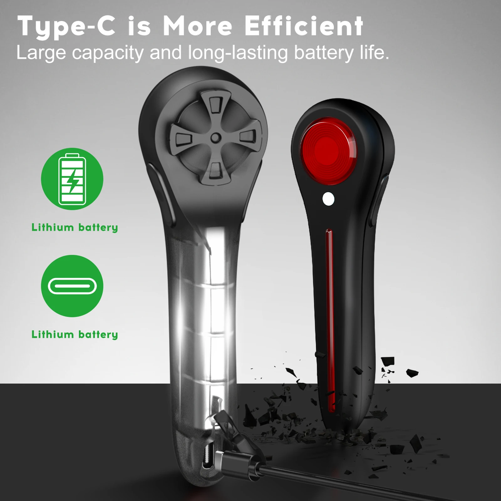 Bike Rear Light Photon Drop Warning Lamp Waterproof Rechargeable LED Bicycle Taillight MTB Road Bike Cycling Photondrop Light