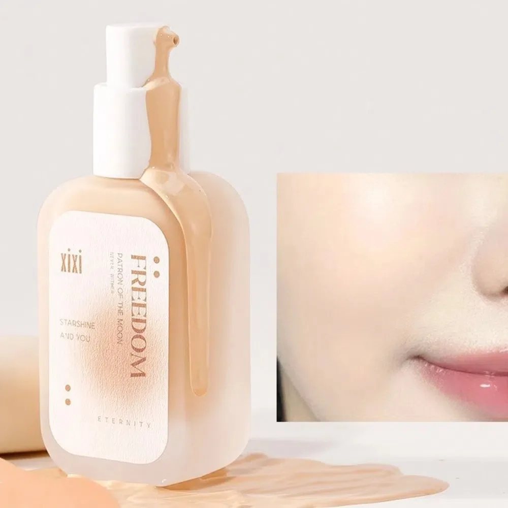 

Long Lasting Liquid Foundation Lightweight Non-Sticking Powder Face Base Cream Oil Control Sweatproof Face Contour Liquid