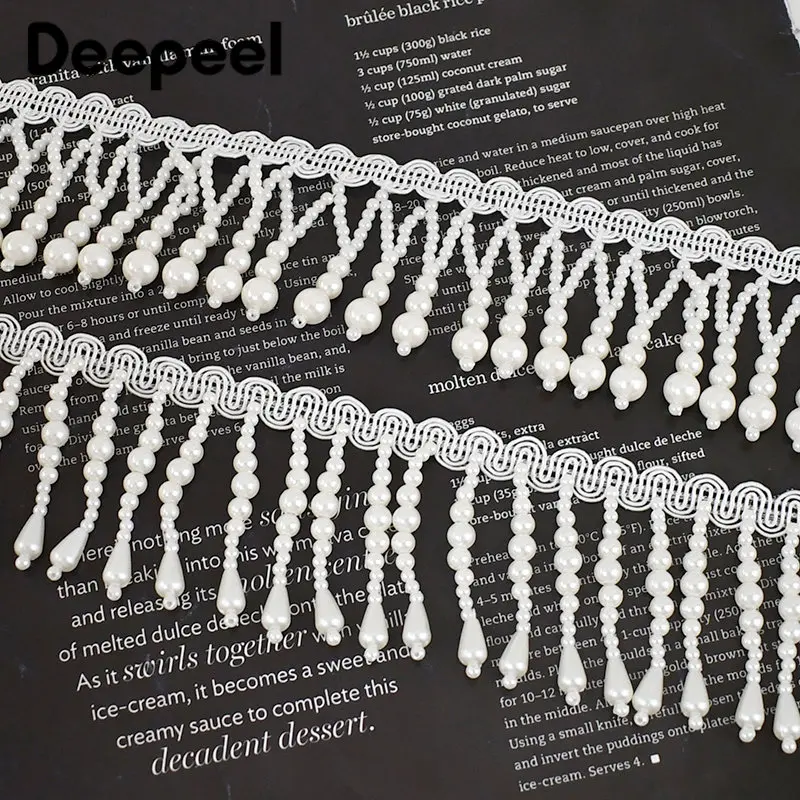 Beaded Tassel Fringe Trim for Curtains & Clothes