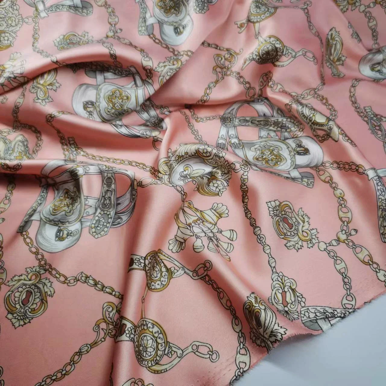 Imitation Silk Ancient Fabric Scarf Cheongsam Pants Shirt Poly Retro Palace Style