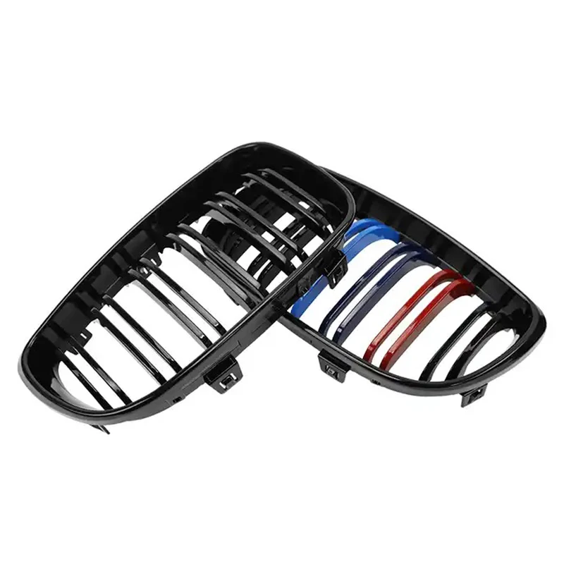 Car Styling Dual Slats Front Kidney Grill Racing Grills Replacement For BMW E81 E87 E82 E88 120i 128i 130i 1 Series 2004-2011