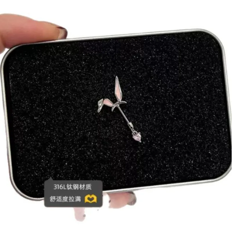 آذان القط الوردي (خبز على شكل أذن القط على البخار) شخصية الشيطان إكسسوارات أنيقة وجذابة على الموضة #3