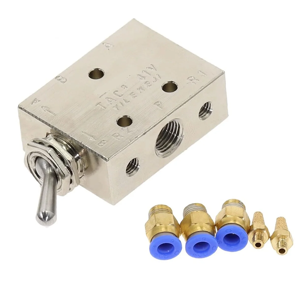 TAC2-41V Pneumatic Switching Valve 2 Position 5 Way 1/8 Mechanical Valve With 6mm Connector Power Tools Valve Accessories