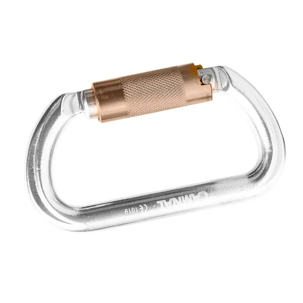 Carabiner 25KN Twist Screw Gate Auto Locking Buckle for Climbing Caving Rappelling