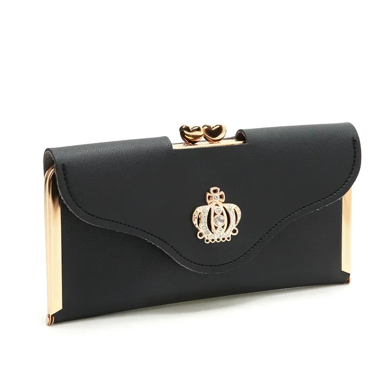 

Women Crown Style Wallets Hasp Lady Moneybags Zipper Coin Purse Woman Envelope Wallet Money Cards ID Holder Bags Purses Pocket