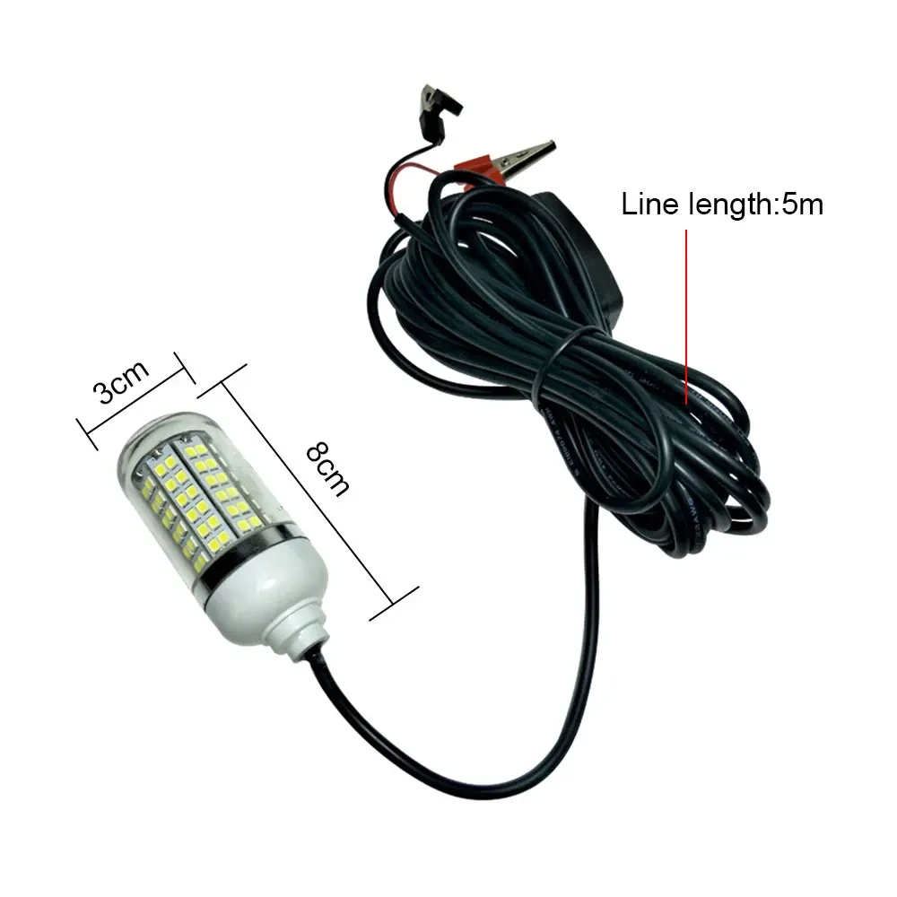 12V LED Luce da pesca 100W Ip68 Richiamo Fish Finder Lampada 108 led 2835SMD Attira gamberi Calamari Krill 4 colori Luci subacquee