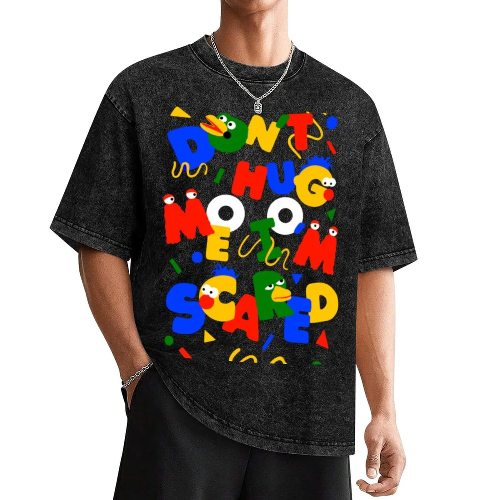 

Don’t Hug Me I’m Scared T-Shirt anime clothes graphic t shirt vintage Clothing funny costumes mens t shirts top quality