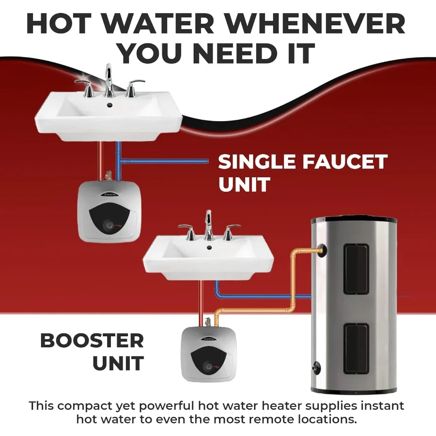 سعة 2.5 جالون 120 فولت أندريس خزان صغير سخان مياه كهربي حل تسخين مدمج للحوض تحت RV والمساحات الصغيرة