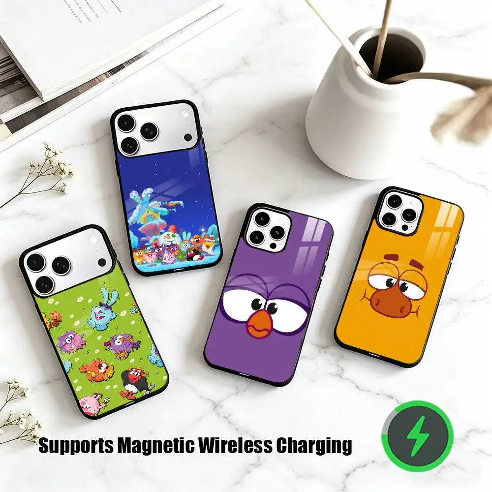 

S-Smeshariki Animal Cartoon Phone Case For iPhone17,16,15,14,13,12,11 Plus,Pro Allows magnetic wireless charging