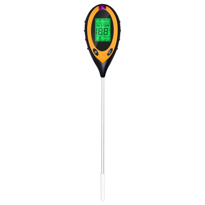 

New Digital 4 in 1 Soil Tester Temperature and Moisture Sensor Garden Plant Orchard Farm Soil PH Tester