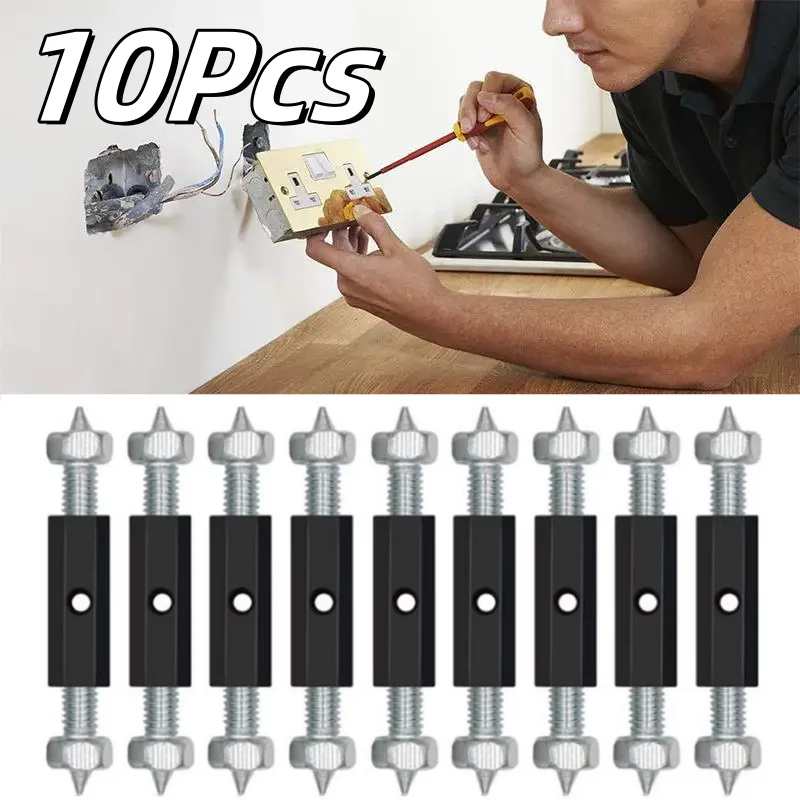 

10 шт., настенный выключатель, разъем для ремонта кассет, регулируемые винты для кассеты, опорный стержень с гаечным ключом, тип 86/118, электрические аксессуары