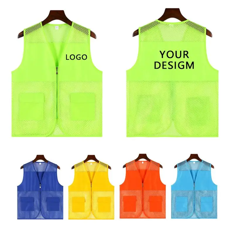 Summer Men's Vest Personalized Customization Print Logo Grid Volunteer Public Welfare Company Promotional Activity Work Clothes