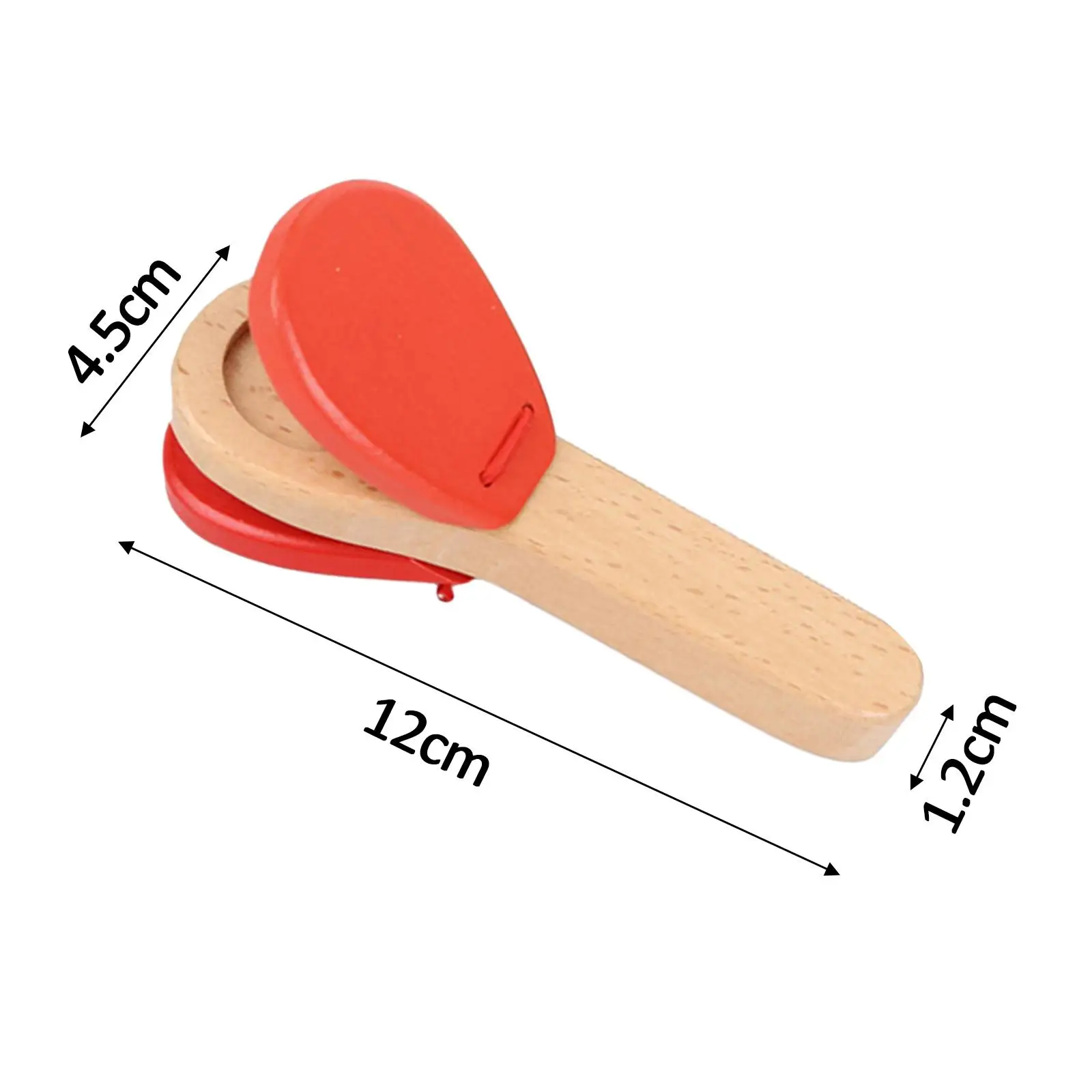 Wooden Musical Percussion Instruments Noise Maker Castanet Toy for Early Education