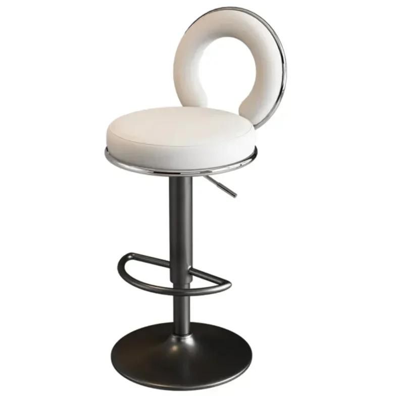 Discount Nordic Style Household Bar Chair High Stool Reception Bar Rotating Lift Chair Simple Commercial Backrest High Stool