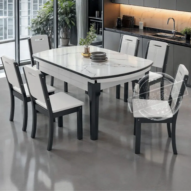 Universal European Dining Table Lounge Creative Cheap Aesthetic Dining Table Modern Juegos De Comedor Space Saving Furniture