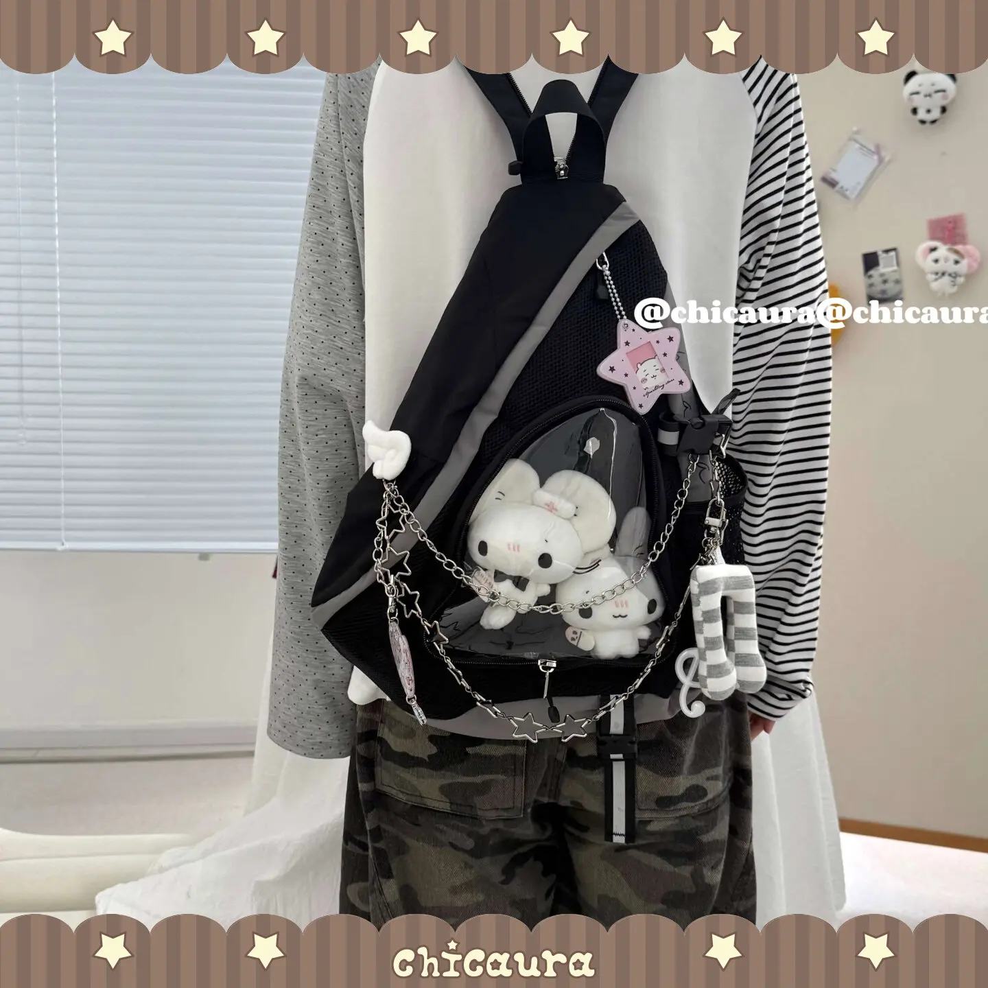 Bag Can Be Double Shoulder Sports Ancient Single Shoulder Crossbody Back Baby Bag Lta Bag Mesh Commuter Animation Backpack