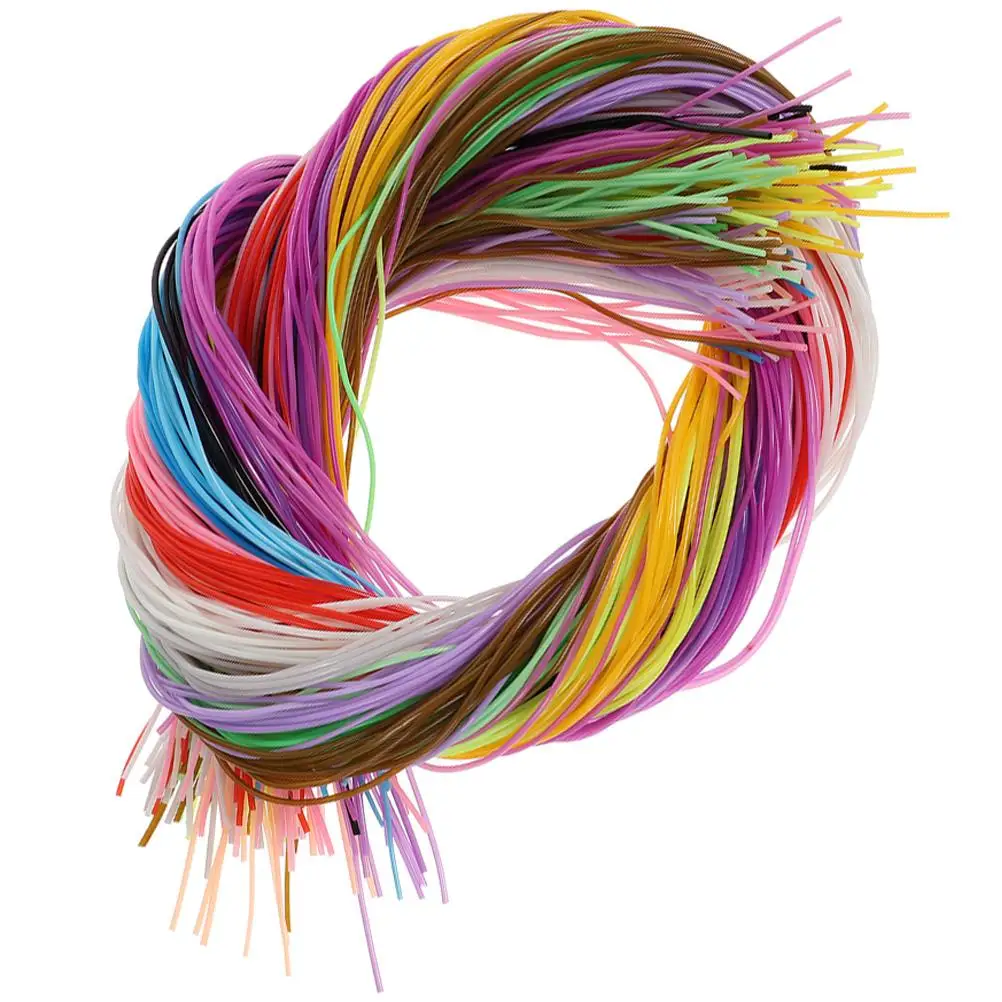 200 Pcs Colorful Braided Rope Lacing Crafts Jewelry Making Supplies Beads for Silky Cord Pvc Knot Tying Kit