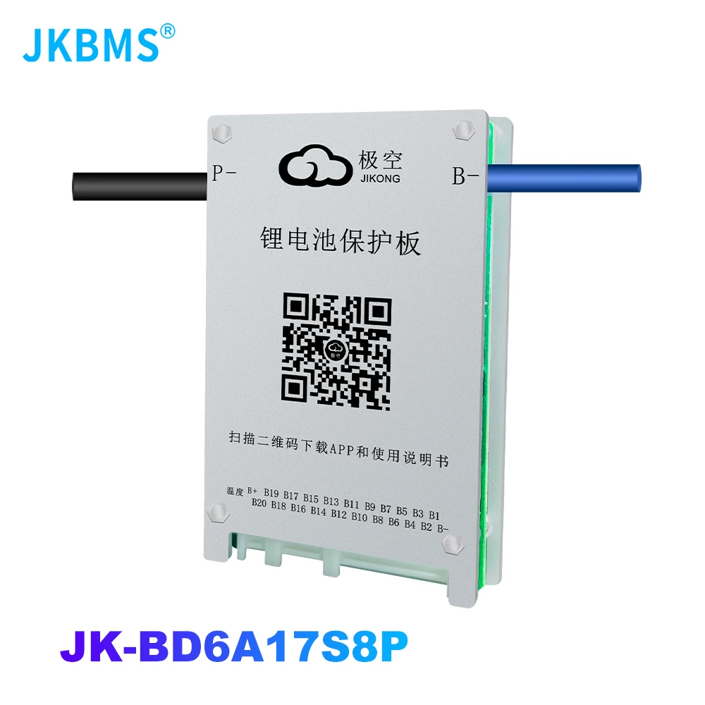 JKBMS BD6A17S8P Smart bms BT 8S 10S 16S 17S 24V 48V BATTERY WITH 0.6A ACTIVE BALANCE bms lifepo4 Li-ion LTO